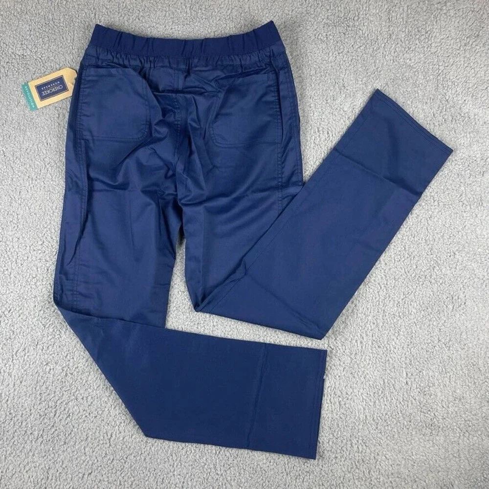 Cherokee Workwear Women's Small Navy Tapered Leg Drawstring Tall Scrubs Pants - Picture 12 of 16